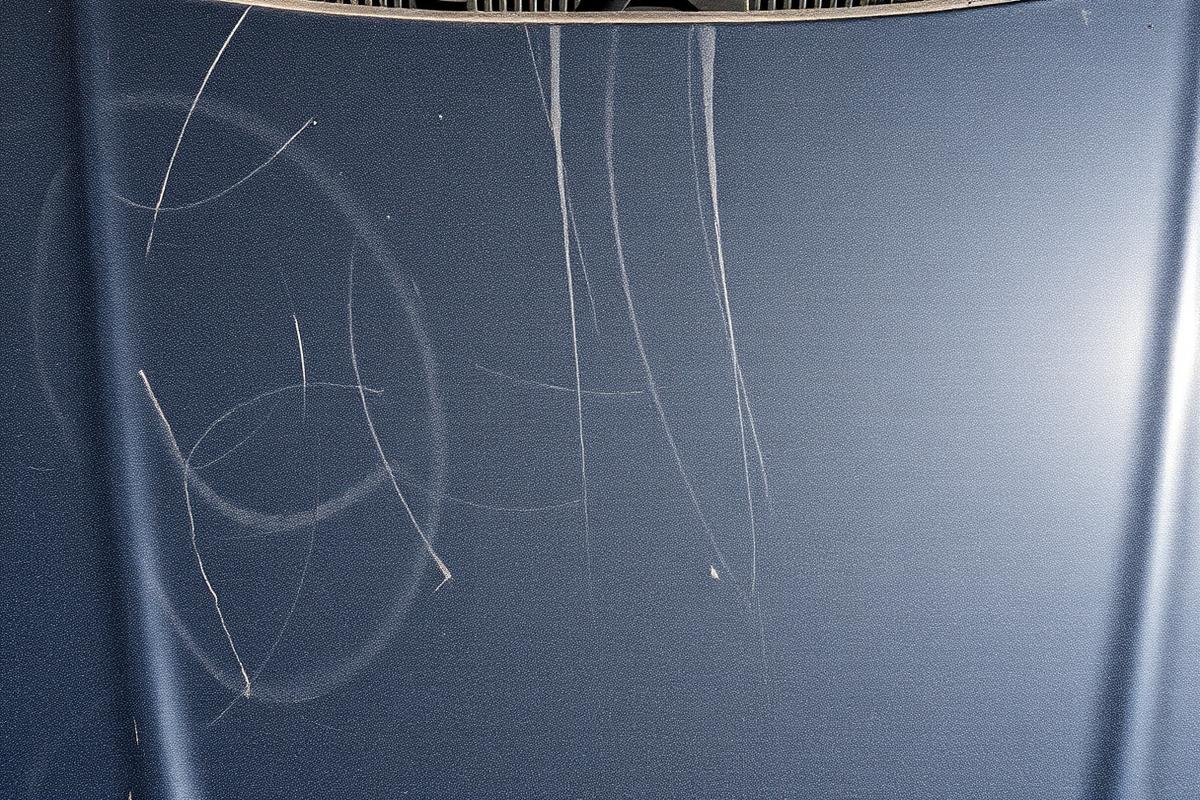 Hood with swirl marks and oxidation before detailing